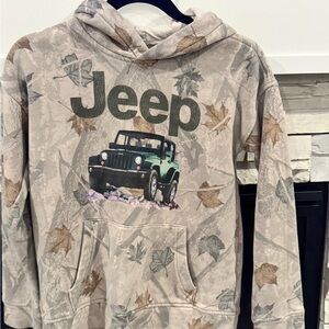 Abercrombie Kids Beige Leaf Print Hoodie